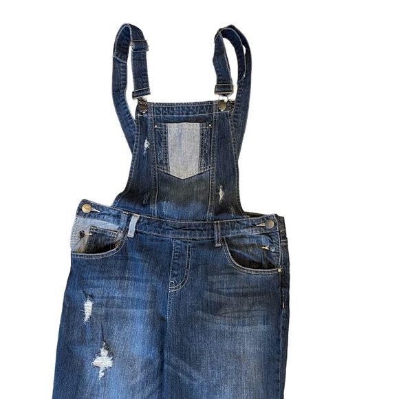 Promod Denim Full Length Jean Overall with Distress Size: 8 - Picture 11 of 14
